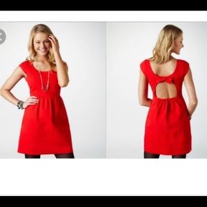 American Eagle Open Bow-Tie Back Cap Sleeve Dress